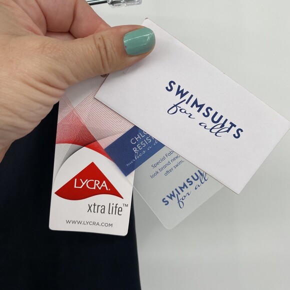 Swimsuits For All Stretch Chlorine Resistant Swim Bike Short Black Size 10 NWT - Picture 3 of 9